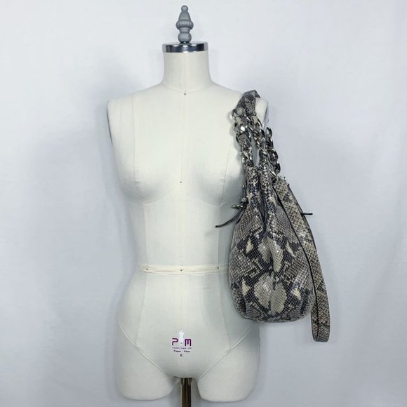 Michael Kors Colette Python Embossed Leather Bag - Picture 3 of 14